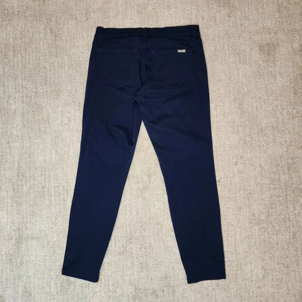 White House Black Market Blue Skimmer Cropped Pants Women's Size 6
